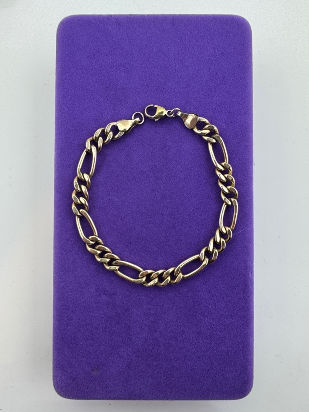 💛 Vintage 1/20 14k Gold Filled Figaro Link Bracelet